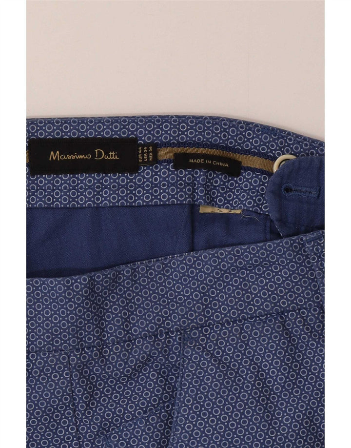 Massimo Dutti muške chino kratke hlače EU 44 Large W34 tamnoplave na točkice