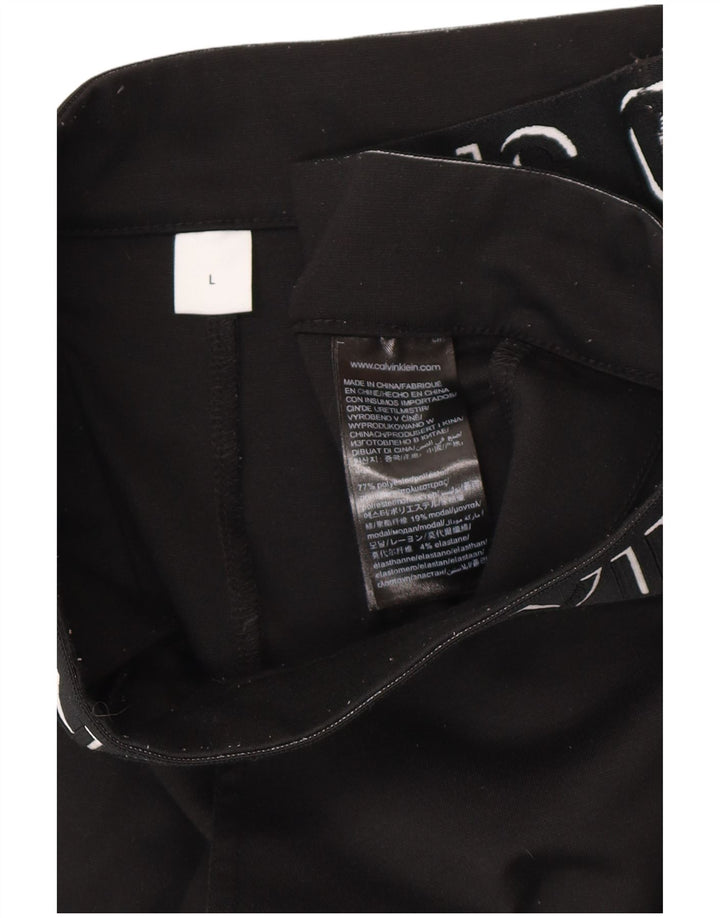 CALVIN KLEIN Ženske Slim Fit grafičke kratke hlače Large W32 L27 crne