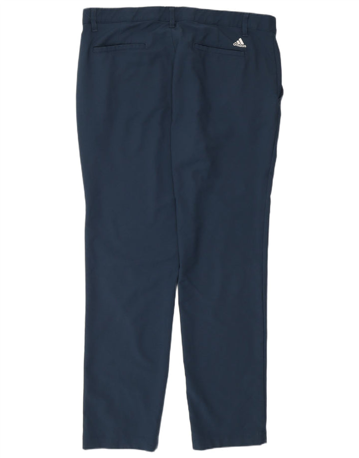 Adidas muške uske chino hlače W36 L32 tamnoplavi poliester
