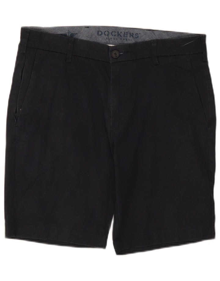 Dockers muške chino kratke hlače W31 Srednje crni pamuk
