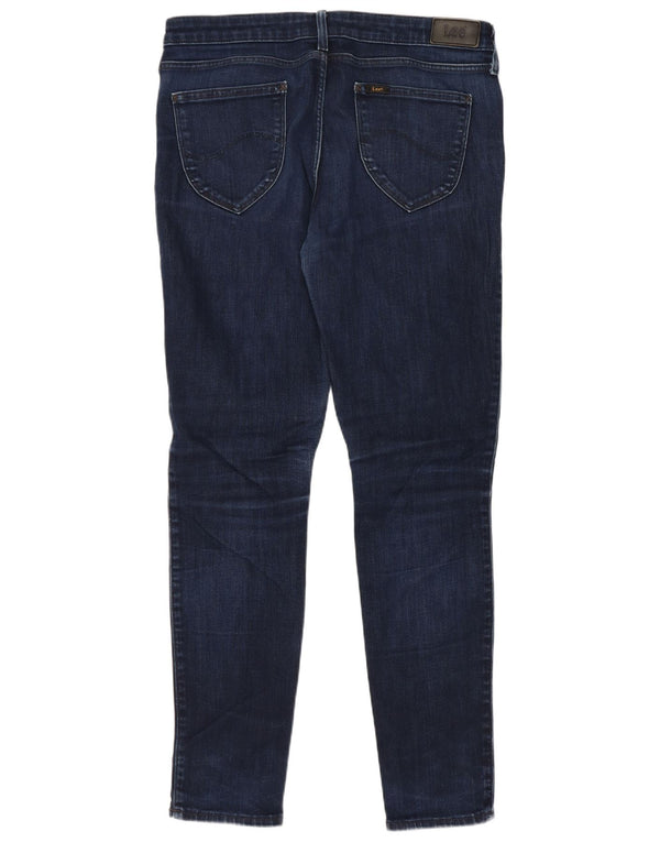 Lee ženske uske traperice Scarlett W32 L28 tamnoplavi pamuk