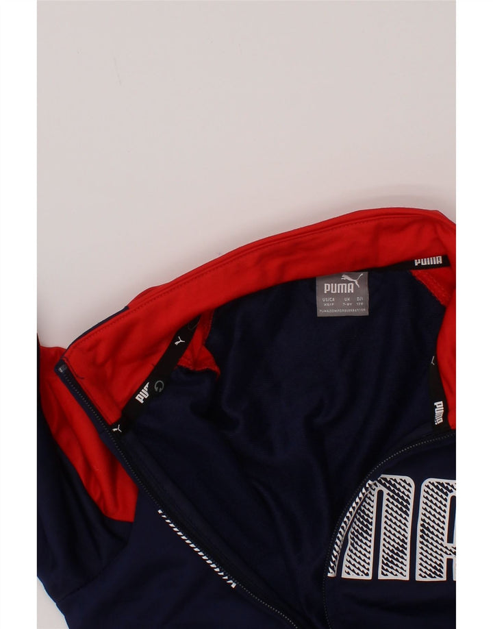 Gornja jakna trenirke Puma Boys Graphic 7-8 Years Navy Blue Colourblock