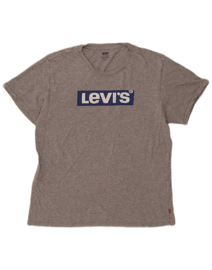 Levi's muška majica kratkih rukava s grafičkim motivima, srednje sivi pamuk