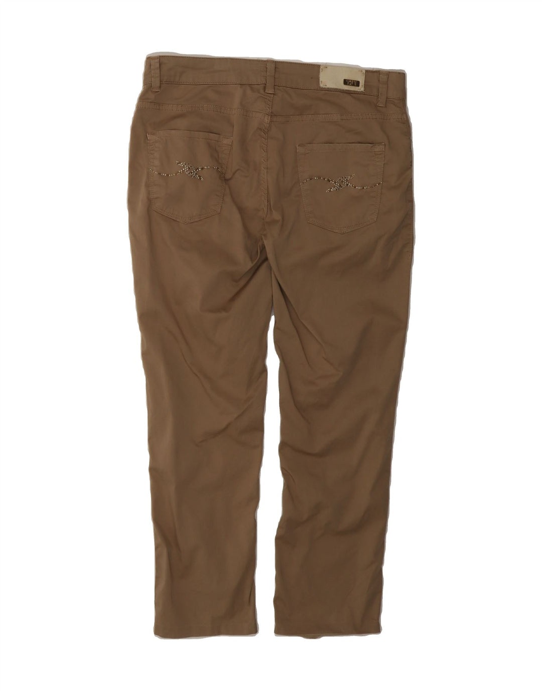 TRUSSARDI Womens Slim Cropped Trousers W29 L25 Beige Vintage Trussardi and Second-Hand Trussardi from Messina Hembry 