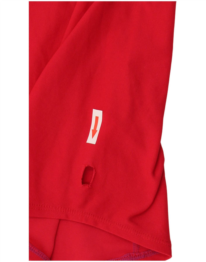 Nike Muška majica kratkih rukava UK 39/41 Medium Red Colourblock Poliester