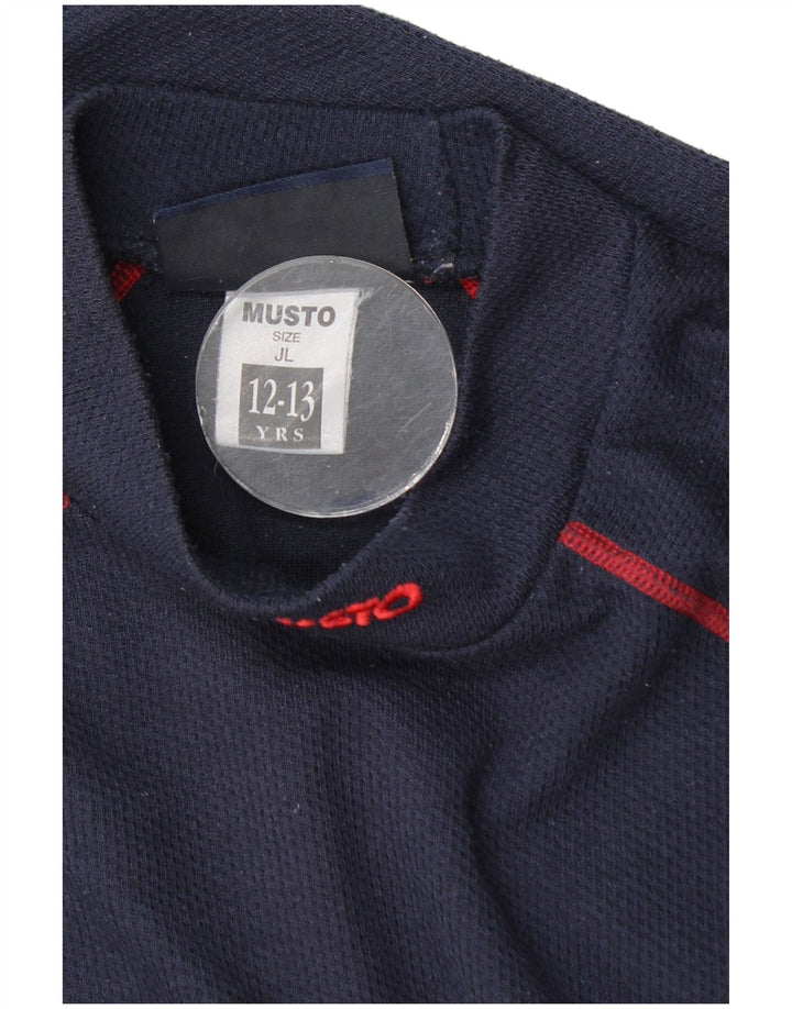 Musto majica dugih rukava za dječake 12-13 godina, velika tamnoplava