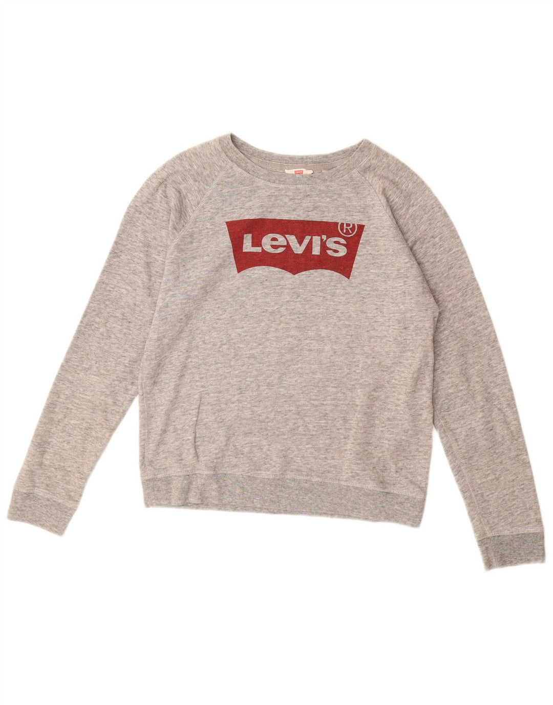 LEVI'S Ženski džemper s grafičkim motivima UK 12 srednje sivi pamuk