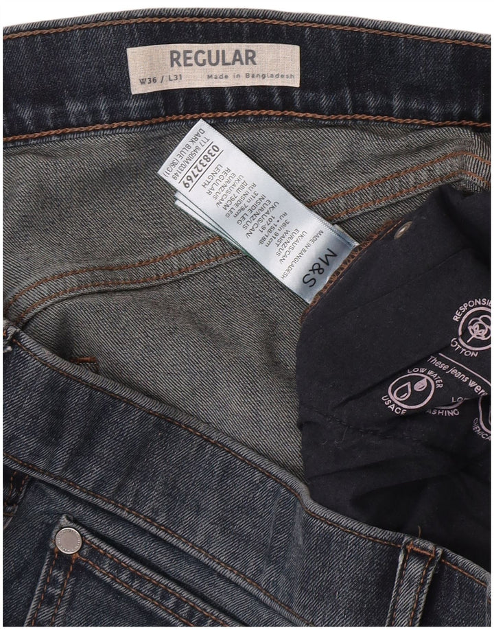 Marks & Spencer muške ravne traperice regularnog kroja W36 L31 plavi pamuk