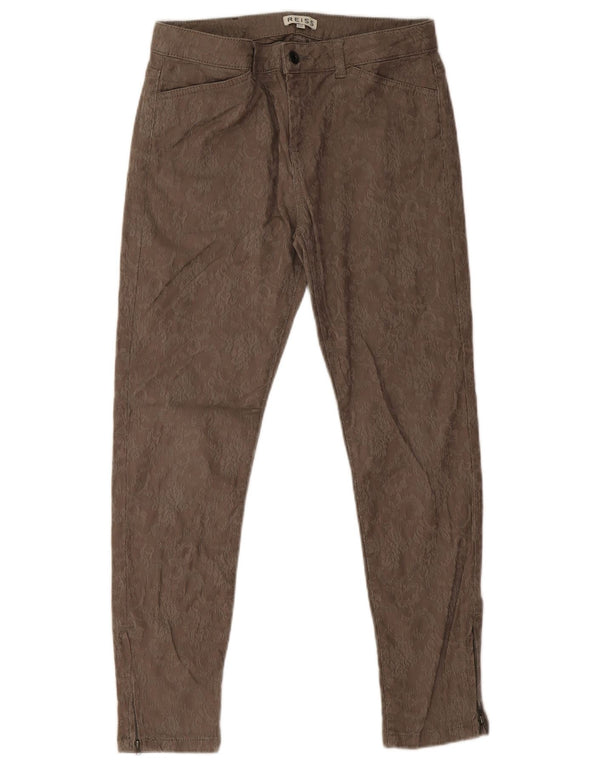 Reiss ženske uske ležerne hlače UK 12 srednje W30 L26 smeđe paisley