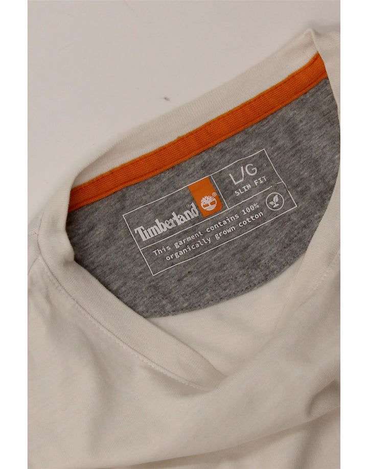 Timberland muška uska majica kratkih rukava, veliki bijeli pamuk