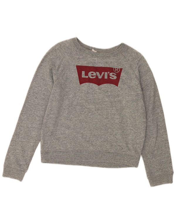 Levi's ženska prekomjerna majica s kratkim rukavima UK 10 Small Grey Flected