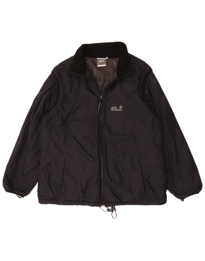 Jack Wolfskin ženska vjetrovka s podstavom UK 18 XL crni poliamid