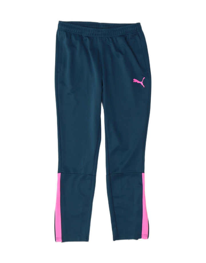 PUMA Womens Tracksuit Trousers UK 12 Medium  Blue Colourblock Polyester