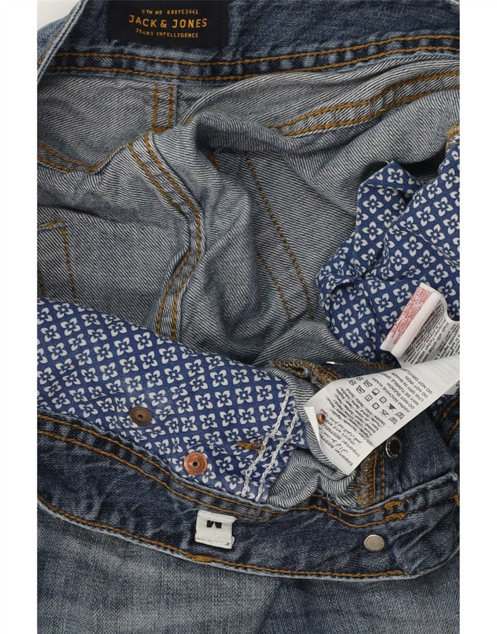 Jack & Jones muške kratke traper kratke hlače srednjeg kroja W32, plavi pamuk