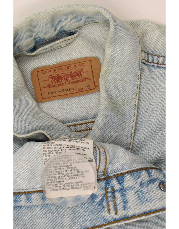 Levi's ženska jakna od kratkog trapera UK 10 Small Blue Cotton