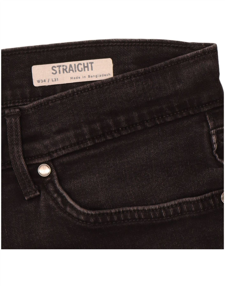 Marks & Spencer muške ravne traperice W34 L31 crni pamuk