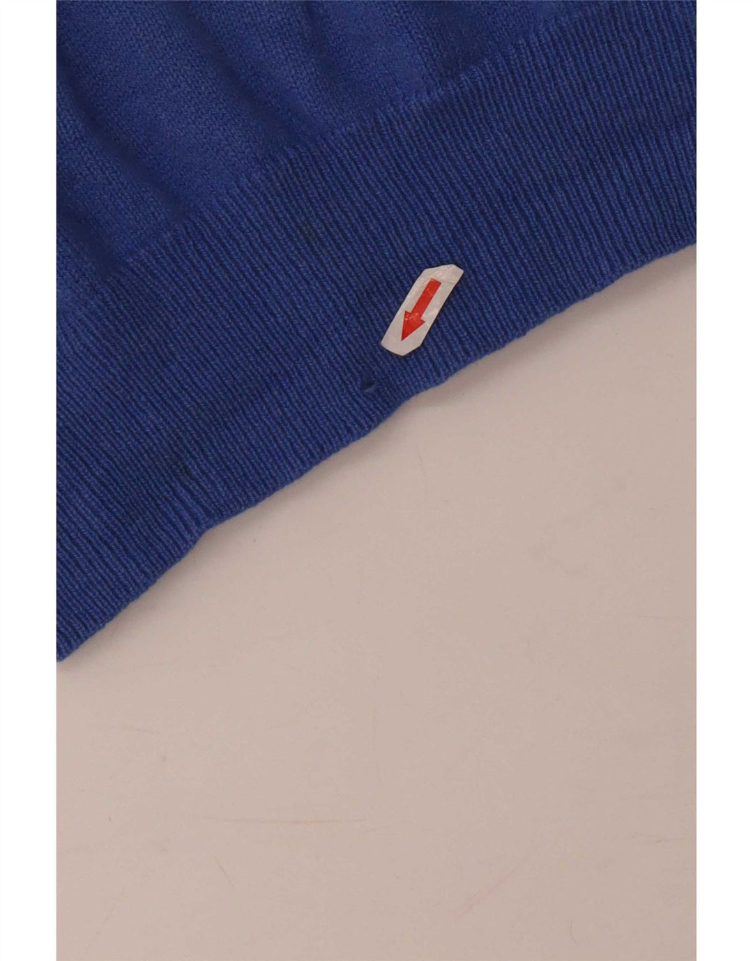 Srednje plavi vuneni muški džemper s izrezom i patentnim zatvaračem Fred Perry