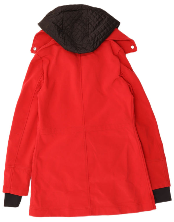 Nautica ženska kišna jakna s kapuljačom UK 6 XS Red Colourblock poliester