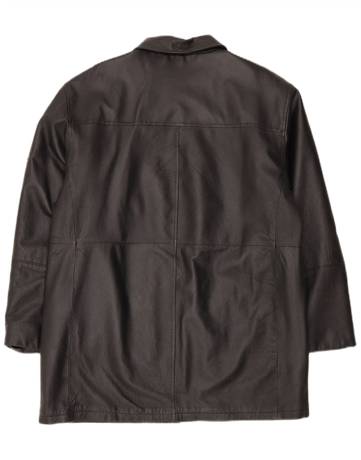 Union River Muški kožni kaput UK 41/43 Veliki crni kožni