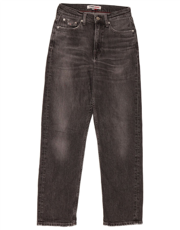 TOMMY HILFIGER Ženske ravne traperice visokog struka Harper W25 L27 Sivi pamuk