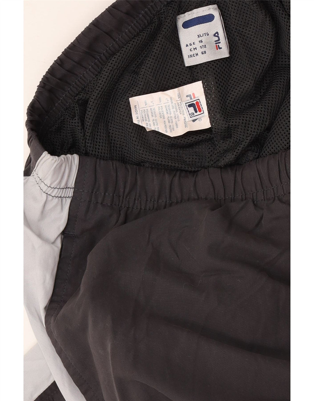 FILA Boys Graphic Trenirka Hlače Joggers 15-16 Years Grey Colourblock