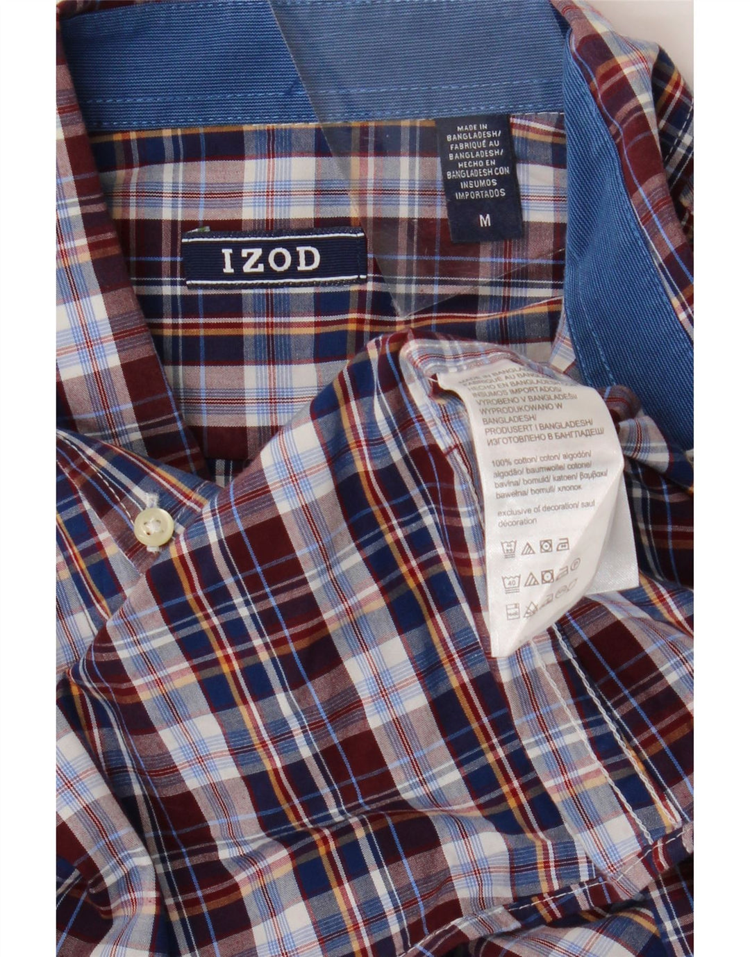 Izod muška košulja srednje šarene pamučne kare