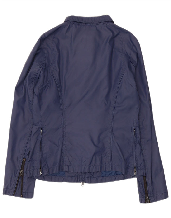 Blauer ženska bomber jakna UK 12 Medium tamnoplavi poliamid