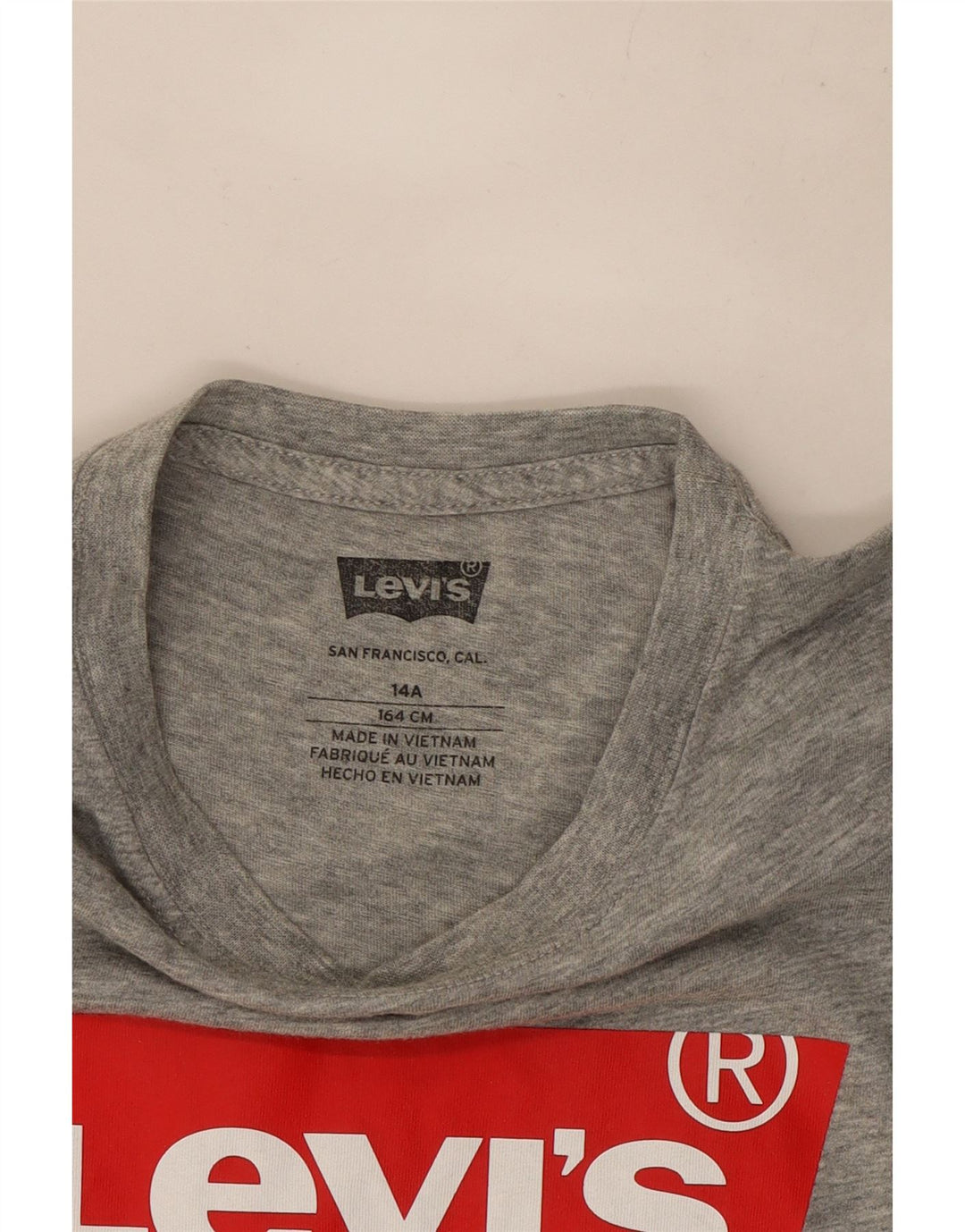 Gornja majica kratkih rukava Levi's Boys Graphic T-Shirt 13-14 Years Grey Flected