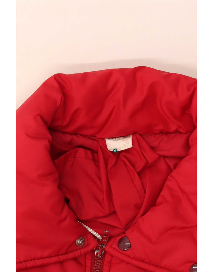 Vintage ženska podstavljena jakna IT 50 XL crveni poliester