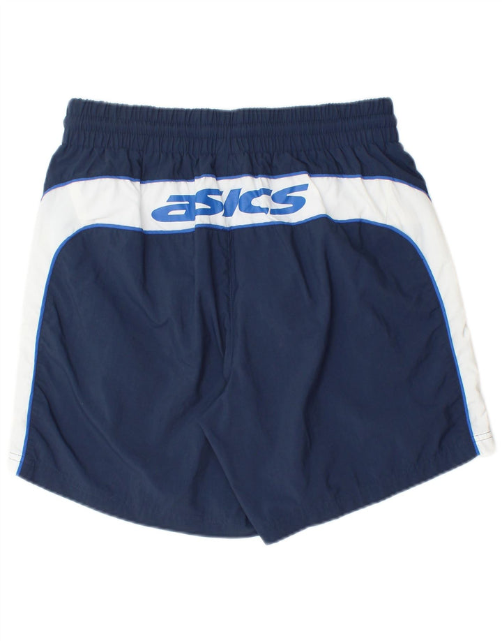 Asics muške kratke sportske hlače s grafičkim motivima, velike tamnoplave poliamidne boje