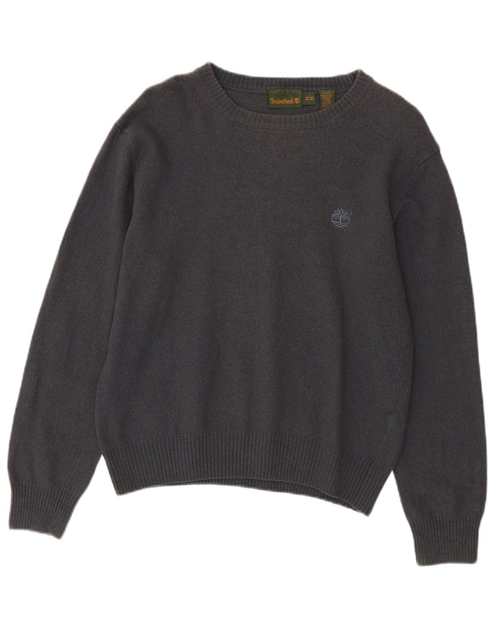 TIMBERLAND Ženski džemper s morskim izrezom UK 14 Srednje siva vuna