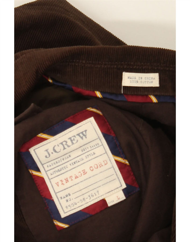 J. CREW Muška jakna od samta s 3 gumba UK 40 Veliki smeđi pamuk