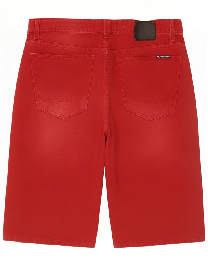Superdry muške traper kratke hlače male W29, crveni pamuk
