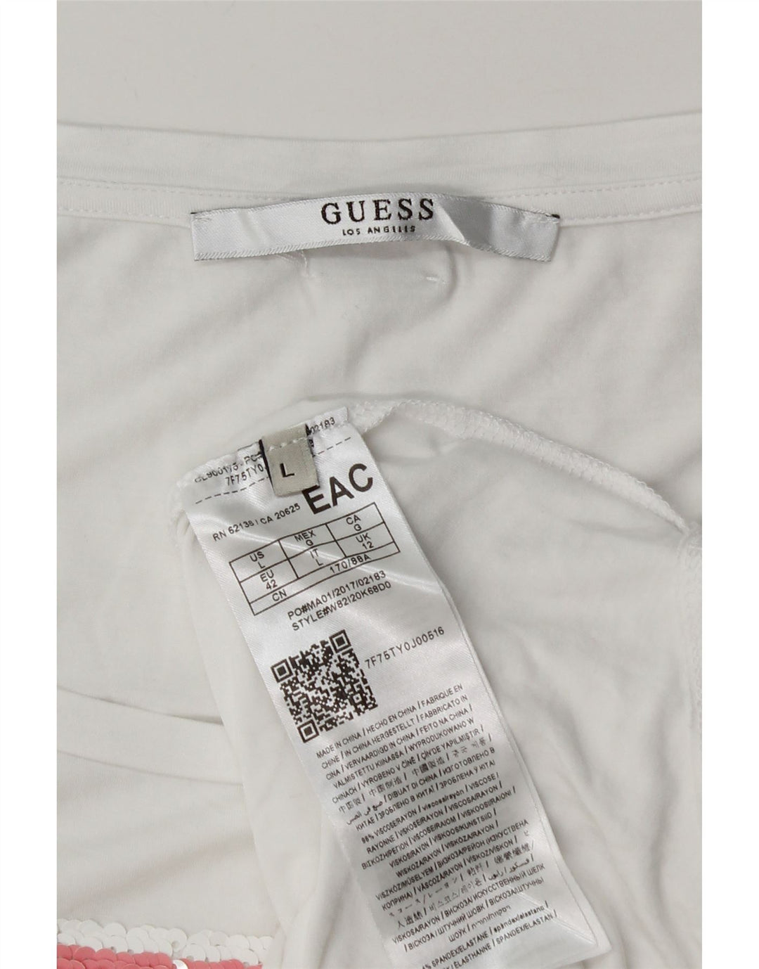 Guess Ženska majica s grafičkim motivima UK 12 srednje bijele viskoze