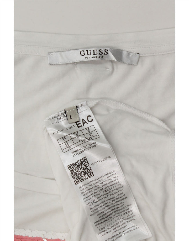 Guess Ženska majica s grafičkim motivima UK 12 srednje bijele viskoze