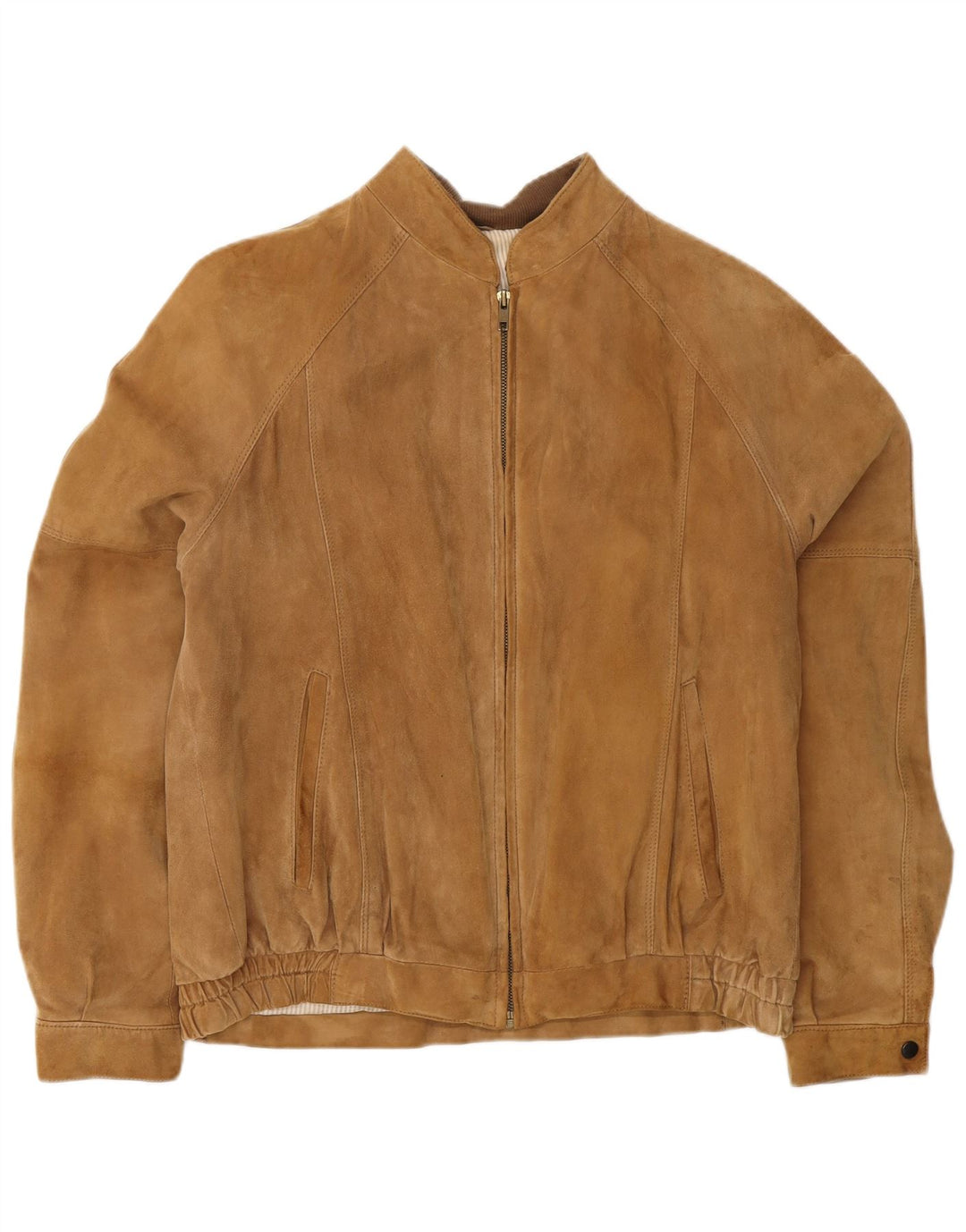 Vintage muška bomber jakna od brušene kože IT 50 velika smeđa koža