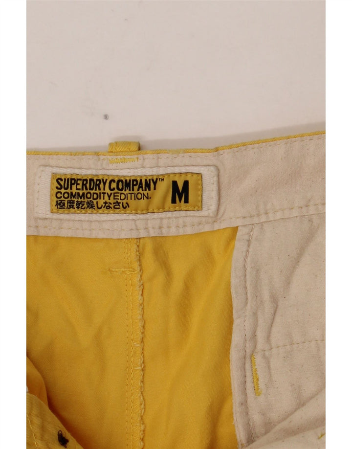 SUPERDRY muške chino kratke hlače srednje veličine W32, žuti pamuk