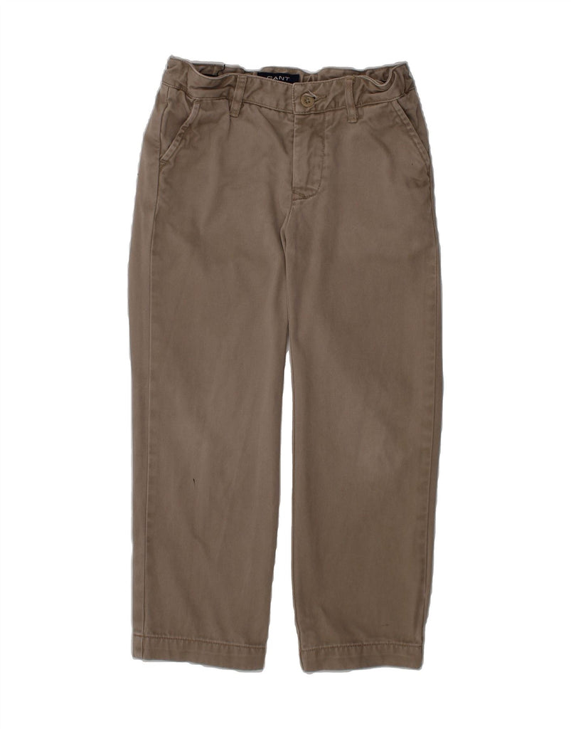 GANT Boys Straight Chino Trousers 4-5 Years W22 L17 Grey Vintage Gant and Second-Hand Gant from Messina Hembry 