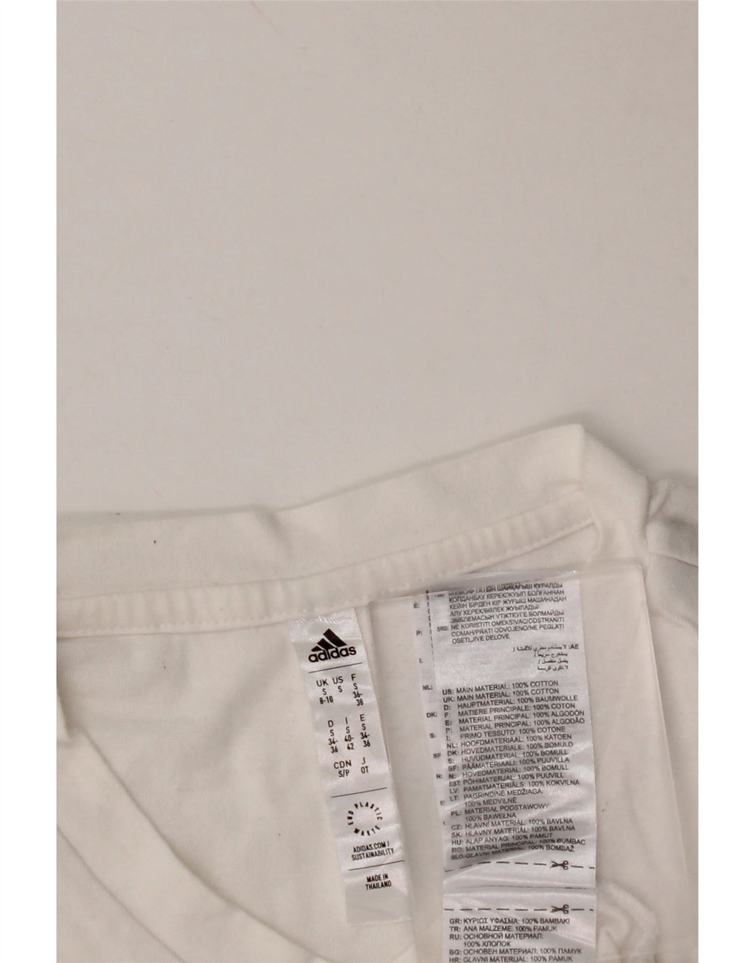 ADIDAS Ženska majica kratkih rukava UK 8/10 Mali bijeli pamuk