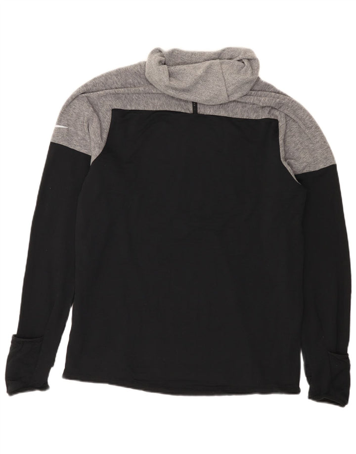 Nike muška Therma-Fit majica s dugim rukavima s dugim rukavima, srednje crne boje