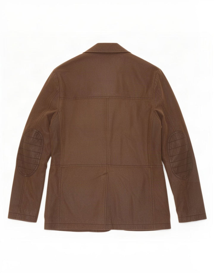 Vintage muška kožna jakna sa 3 gumba IT 50 Large Brown