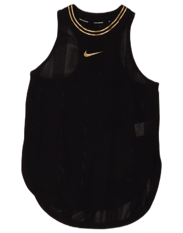 Nike Ženski Dri Fit Vest Top UK 10 Mali crni najlon