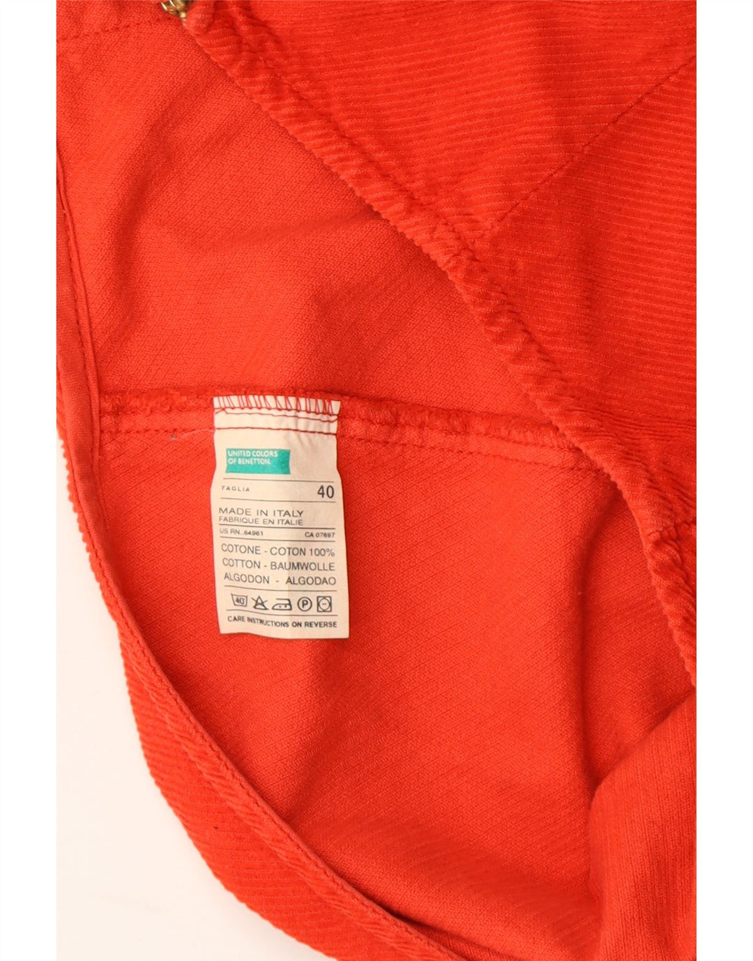 BENETTON Womens Mini Skirt IT 40 Small W28 Red Cashmere Vintage Benetton and Second-Hand Benetton from Messina Hembry 