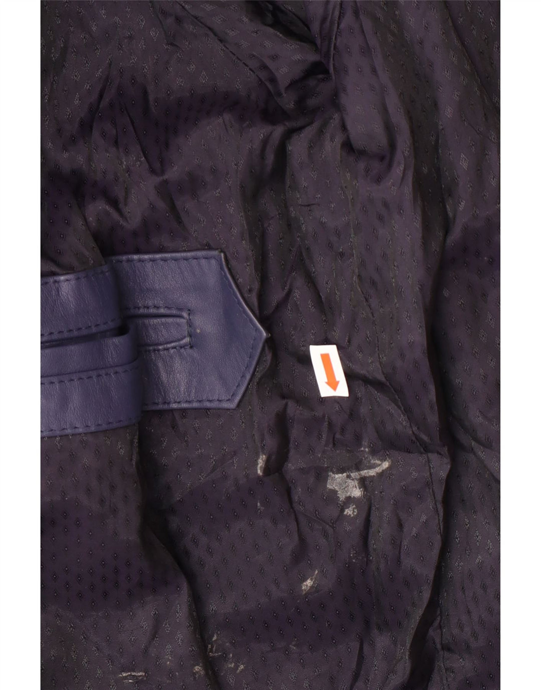 Vintage ženska bomber kožna jakna UK 14 srednje tamnoplava