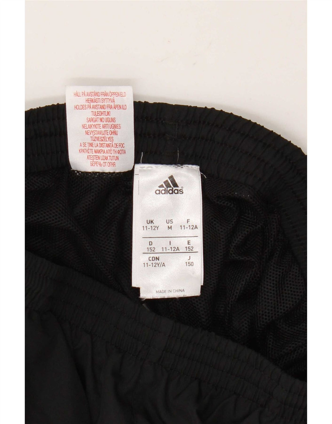 Adidas kratke sportske hlače za dječake od 11 do 12 godina, crni poliester