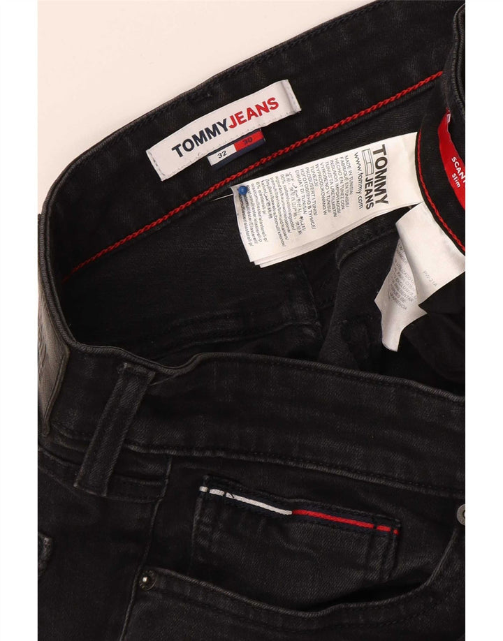Tommy Hilfiger muške uske traperice W32 L30 crni pamuk