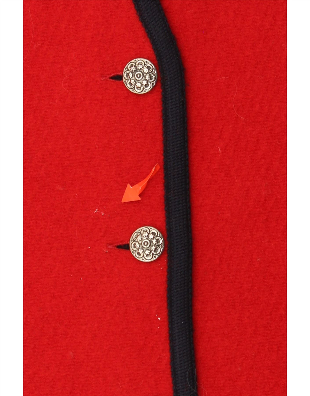 VINTAGE ženski kardigan pulover bez rukava UK 14 srednje crvene boje