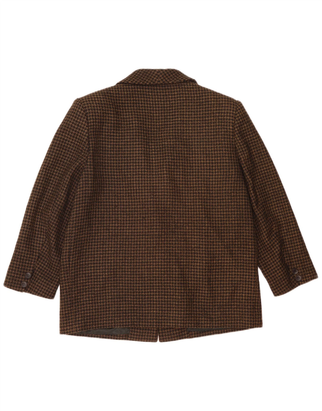 Vintage ženska široka jakna sa 2 gumba IT 48 XL crna houndstooth