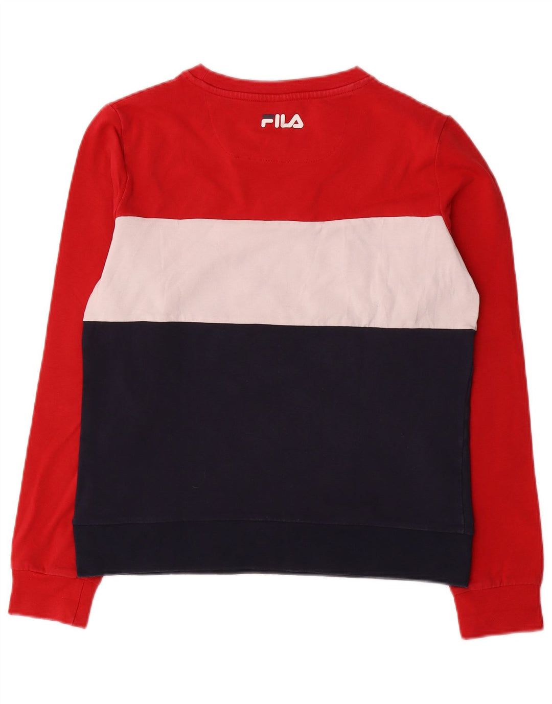Fila Ženski džemper s grafičkim motivima UK 10 Small Red Colourblock