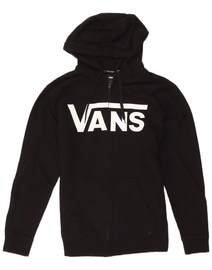 Vans muška pulover s kapuljačom s patentnim zatvaračem Srednje crni pamuk